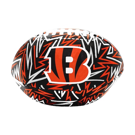 Logo Brands Cincinnati Bengals Graffiti Micro Soft Football 607-93MCS-R1